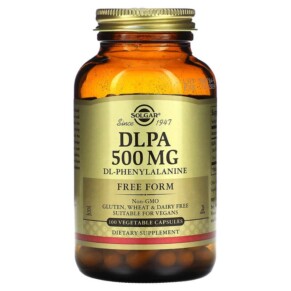 Thực phẩm chức năng Solgar DLPA DL-Phenylalanine Free Form 500 mg 100 Vegetable Capsules 033984010116