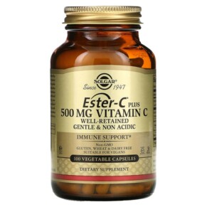 Thực phẩm chức năng Solgar Ester-C Plus Vitamin C 500 mg 100 Vegetable Capsules 033984010390
