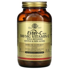 Thực phẩm chức năng Solgar Ester-C Plus Vitamin C 500 mg 250 Vegetable Capsules 033984010499