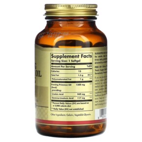 Thành phần vi chất của Solgar Evening Primrose Oil 1.300 mg 60 Softgels 033984010574