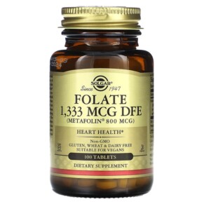 Thực phẩm chức năng Solgar Folate 1.333 mcg DFE 100 Tablets 033984019454