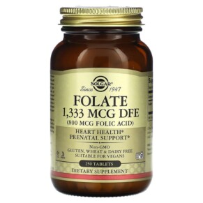 Thực phẩm chức năng Solgar Folate 1.333 mcg DFE 250 Tablets 033984011014