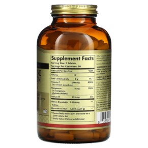 Thành phần vi chất của Solgar Glucosamine Chondroitin Complex Extra Strength 270 Tablets 033984303881