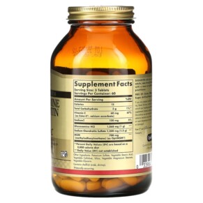 Thành phần vi chất của Solgar Glucosamine Chondroitin MSM with Ester-C 180 Tablets 033984012721