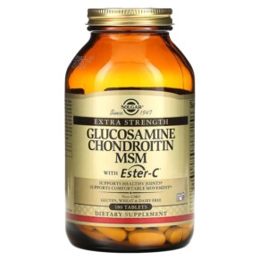 Thực phẩm chức năng Solgar Glucosamine Chondroitin MSM with Ester-C 180 Tablets 033984012721