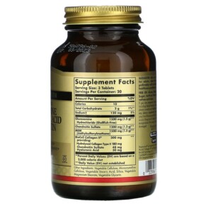 Thành phần vi chất của Solgar Glucosamine Hyaluronic Acid Chondroitin MSM 60 Tablets 033984013162