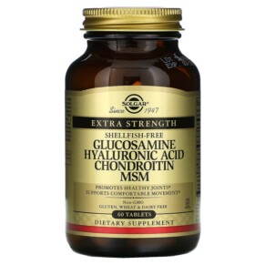 Thực phẩm chức năng Solgar Glucosamine Hyaluronic Acid Chondroitin MSM 60 Tablets 033984013162