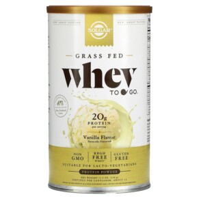 Thực phẩm chức năng Solgar Grass Fed Whey To Go Protein Powder Vanilla 11.9 oz (338 g) 033984036673