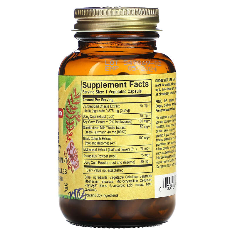 Solgar Herbal Female Complex 50 Vegetable Capsules 2 Thành phần vi chất của Solgar Herbal Female Complex 50 Vegetable Capsules 033984041639