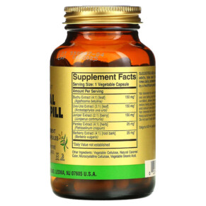 Thành phần vi chất của Solgar Herbal Water Pill 100 Vegetable Capsules 033984039476