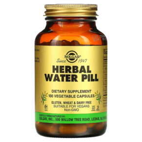 Thực phẩm chức năng Solgar Herbal Water Pill 100 Vegetable Capsules 033984039476