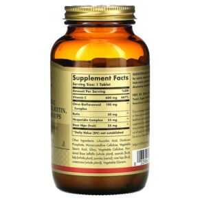 Thành phần vi chất của Solgar HY-C 250 Tablets 033984014428