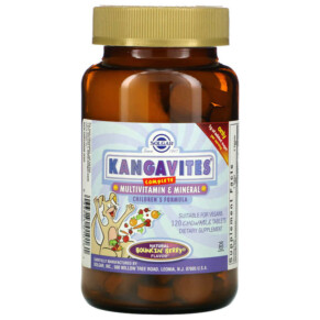 Thực phẩm chức năng Solgar Kangavites Complete Multivitamin & Mineral Children's Formula Bouncin' Berry 120 Chewable Tablets 033984010161