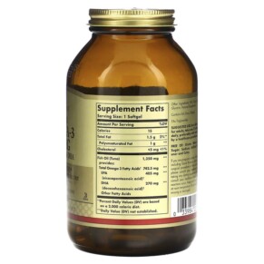 Thành phần vi chất của Solgar Kosher Omega-3 740 mg 100 Softgels 033984005495
