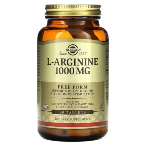 Thực phẩm chức năng Solgar L-Arginine Free Form 1.000 mg 90 Tablets 033984001503
