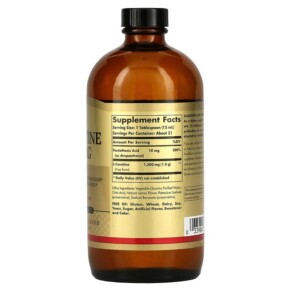 Thành phần vi chất của Solgar L-Carnitine Natural Lemon 1.500 mg 16 fl oz (473 ml) 033984307216