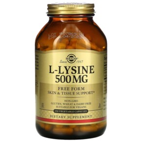 Thực phẩm chức năng Solgar L-Lysine Free Form 500 mg 250 Vegetable Capsules 033984016828