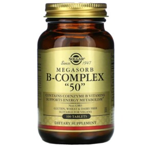Thực phẩm chức năng Solgar Megasorb B-Complex "50" 100 Tablets 033984017511