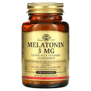 Thực phẩm chức năng Solgar Melatonin 3 mg 120 Nuggets 033984019355
