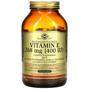 Thực phẩm chức năng Solgar Naturally Sourced Vitamin E 268 mg (400 IU) 250 Softgels 033984035423