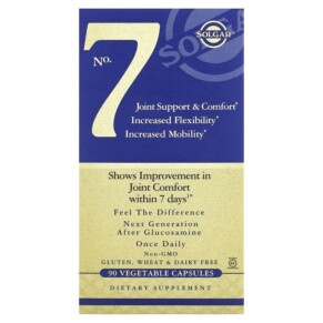Thực phẩm chức năng Solgar No. 7 Joint Support & Comfort 90 Vegetable Capsules 033984504981
