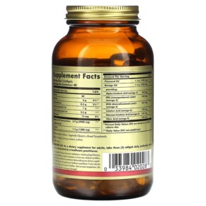 Thành phần vi chất của Solgar Omega 3-6-9 1.300 mg 120 Softgels 033984020283