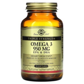 Thực phẩm chức năng Solgar Omega-3 EPA & DHA Triple Strength 950 mg 50 Softgels 033984020573