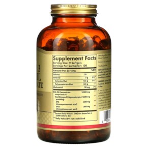 Thành phần vi chất của Solgar Omega 3 Fish Oil Concentrate 240 Softgels 033984016996