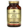 Thực phẩm chức năng Solgar Pantothenic Acid 550 mg 100 Vegetable Capsules 033984021716