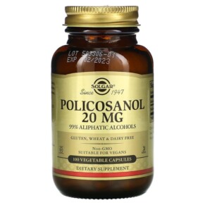 Thực phẩm chức năng Solgar Policosanol 20 mg 100 Vegetable Capsules 033984022515