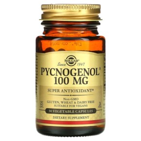 Thực phẩm chức năng Solgar Pycnogenol 100 mg 30 Vegetable Capsules 033984023062