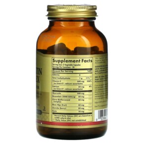 Thành phần vi chất của Solgar Quercetin Complex with Ester-C Plus 100 Vegetable Capsules 033984023192