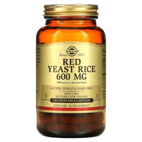 Thực phẩm chức năng Solgar Red Yeast Rice 600 mg 120 Vegetable Capsules 033984023253