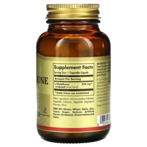 Thành phần vi chất của Solgar Reduced L-Glutathione 250 mg 60 Vegetable Capsules 033984013513