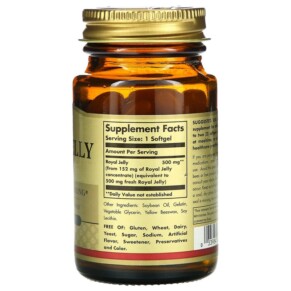 Thành phần vi chất của Solgar Royal Jelly 500 60 Softgels 033984024311