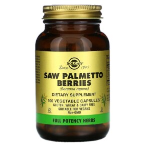 Thực phẩm chức năng Solgar Saw Palmetto Berries 100 Vegetable Capsules 033984040236