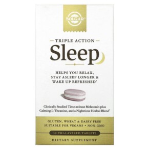 Thực phẩm chức năng Solgar Sleep Triple Action 30 Tri-Layered Tablets 033984006553