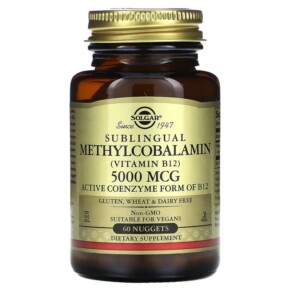Thực phẩm chức năng Solgar Sublingual Methylcobalamin (Vitamin B12) 5.000 mcg 60 Nuggets 033984019591