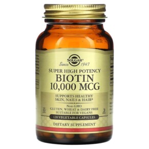 Thực phẩm chức năng Solgar Super High Potency Biotin 10.000 mcg 120 Vegetable Capsules 033984523920