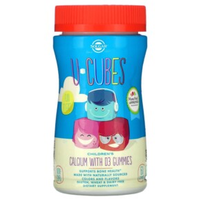 Thực phẩm chức năng Solgar U-Cubes Children's Calcium With D3 Pink Lemonade Blueberry Strawberry 60 Gummies 033984576070