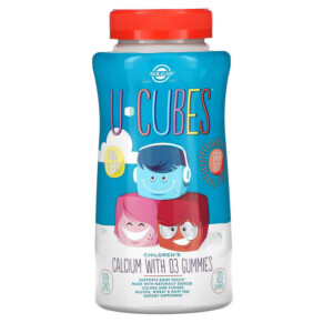 Thực phẩm chức năng Solgar U-Cubes Children's Calcium With D3 Strawberry 120 Gummies 033984576001