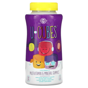 Thực phẩm chức năng Solgar U-Cubes Children's Multi-Vitamin & Mineral Gummies Cherry & Orange 120 Gummies 033984525511