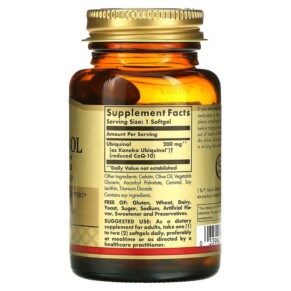 Thành phần vi chất của Solgar Ubiquinol (Reduced CoQ10) 200 mg 30 Softgels 033984026421