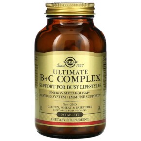 Thực phẩm chức năng Solgar Ultimate B+C Complex 90 Tablets 033984027725
