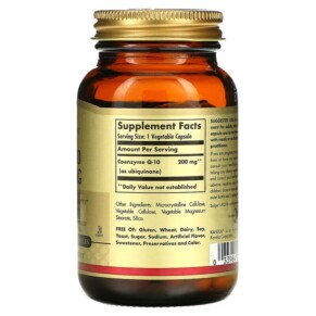 Thành phần vi chất của Solgar Vegan CoQ-10 200 mg 60 Vegetable Capsules 033984009493