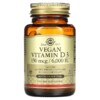 Thực phẩm chức năng Solgar Vegan Vitamin D3 150 mcg / 6.000 IU 100 Vegan Softgels 033984303355
