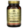 Thực phẩm chức năng Solgar Vitamin D3 (Cholecalciferol) 125 mcg (5000 IU) 120 Vegetable Capsules 033984033139