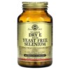 Thực phẩm chức năng Solgar Vitamin Dry E with Yeast Free Selenium 100 Vegetable Capsules 033984033511