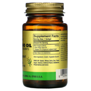 Thành phần vi chất của Solgar Wild Oregano Oil 60 Softgels 033984020290