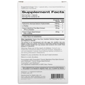 Thành phần vi chất của Solumeve Beauty Blossom Complex 30 Veggie Capsules 898220014316